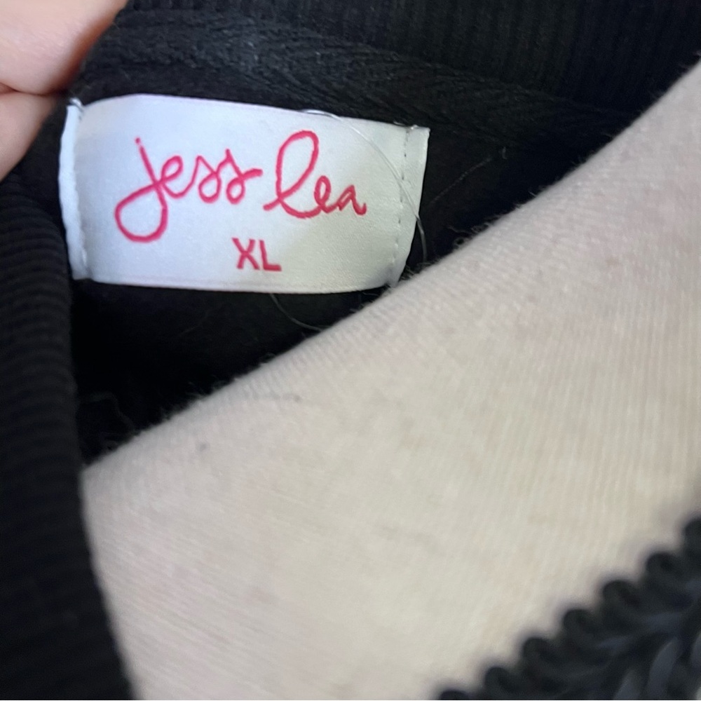 NWT Jess Lee Sequined Black Crewneck Sweatshirt Sz XL - Picture 6 of 8